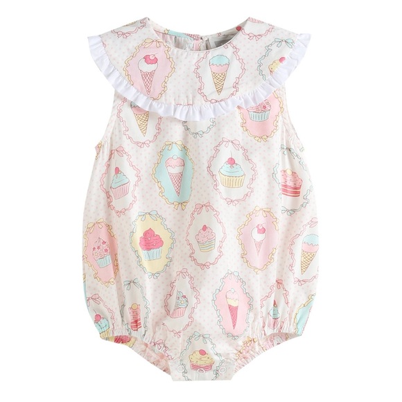 Lil Cactus Other - Lil Cactus | Sweet Bakery Cupcake Ice Cream Birthday Baby Girl Bubble Romper NWT